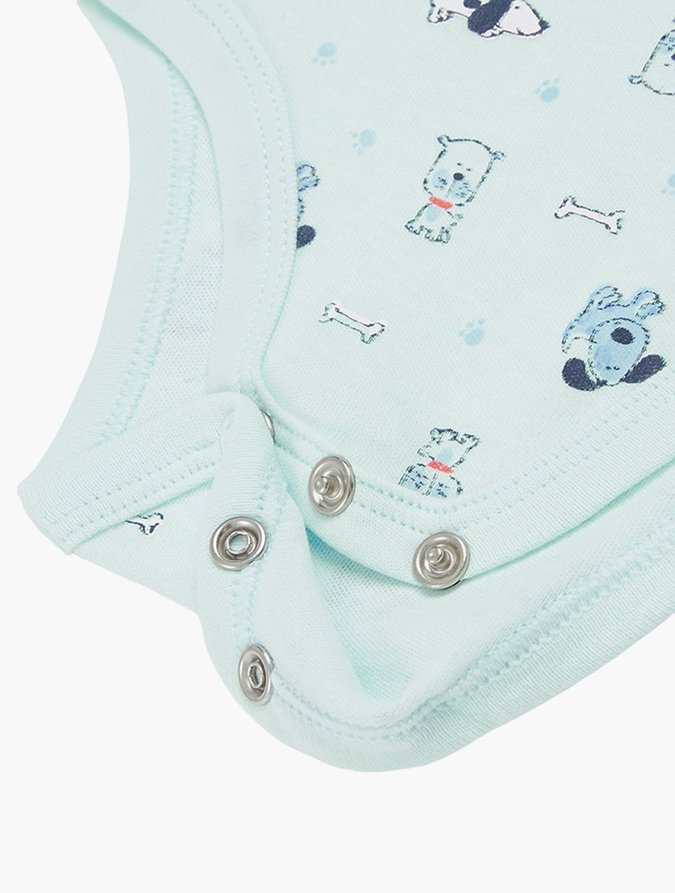 MyRunway Shop POP CANDY Baby Boys 3 Pack Printed Babygrows Blue